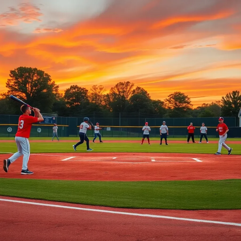 Young baseball players practicing on a field in El Paso