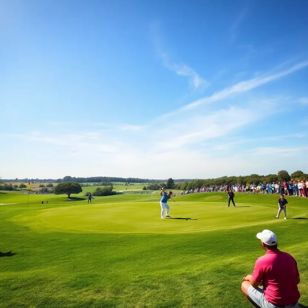 Golf tournament scene at Sycamore Hills Golf Course
