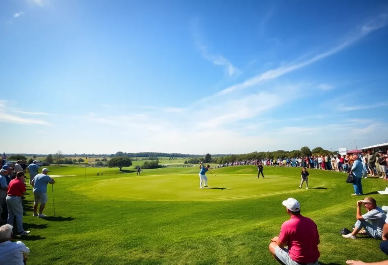 Golf tournament scene at Sycamore Hills Golf Course
