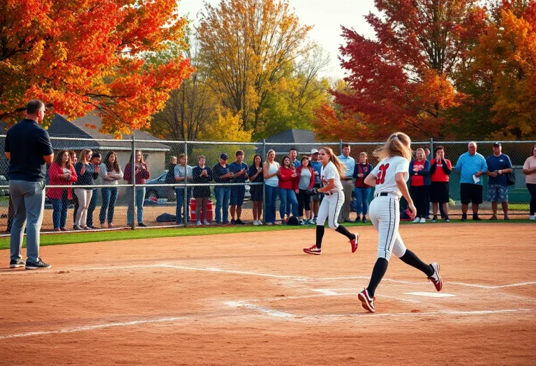 Georgia high school softball players in action during 2025 season