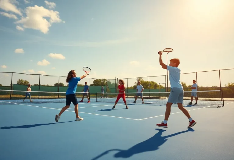 Girls practicing tennis on the court for the new season