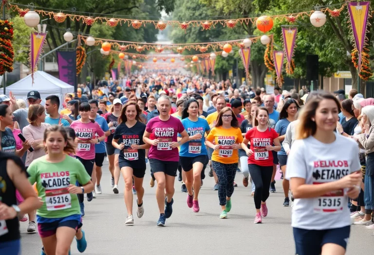 Participants running in the Great Race in Los Gatos
