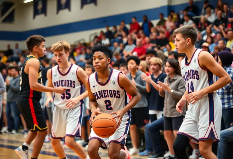 Point guards demonstrating their skills on the basketball court