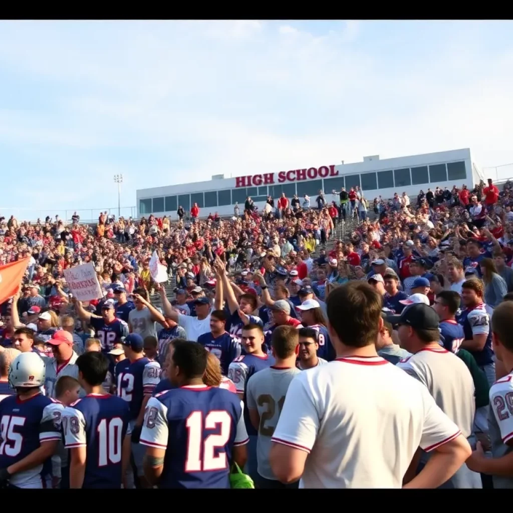 Crowd at a high school football game in Alabama