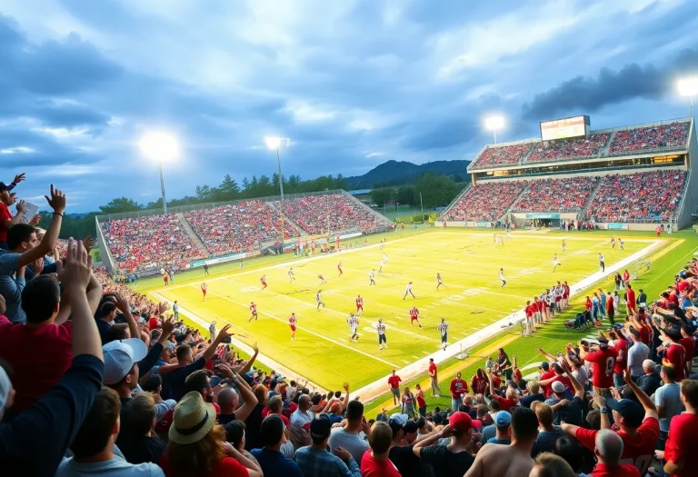 Football players in action during the game between Parker Thundering Herd and Mountain Brook Spartans