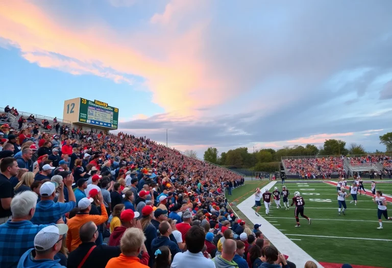 Exciting high school football game in Illinois