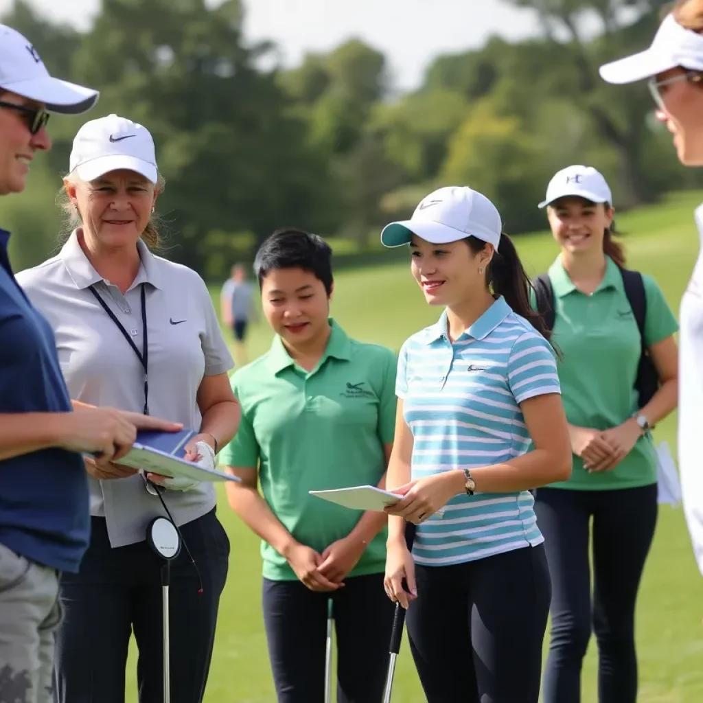 Volunteers assisting at the High School Golf Tournament