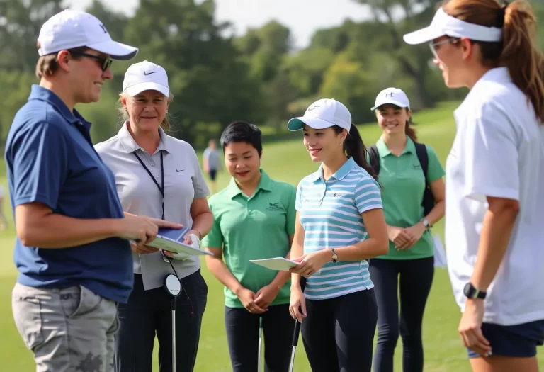 Volunteers assisting at the High School Golf Tournament