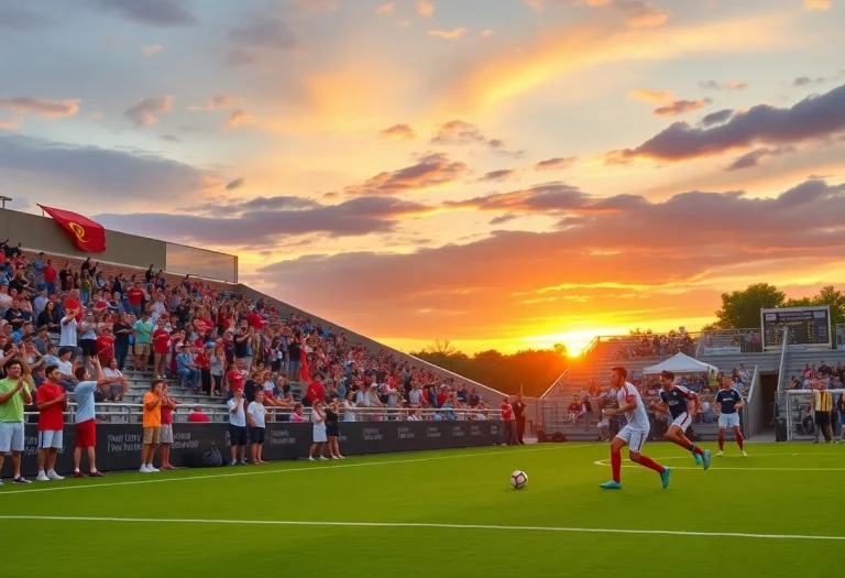 Fans cheering at a high school soccer match in Hopkinsville