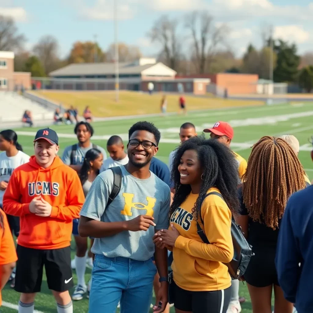 Diverse athletes participating in a track and field event.