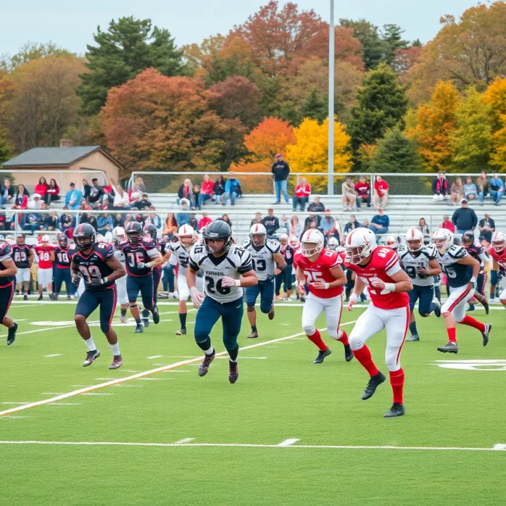 Exciting high school football game in Indianapolis