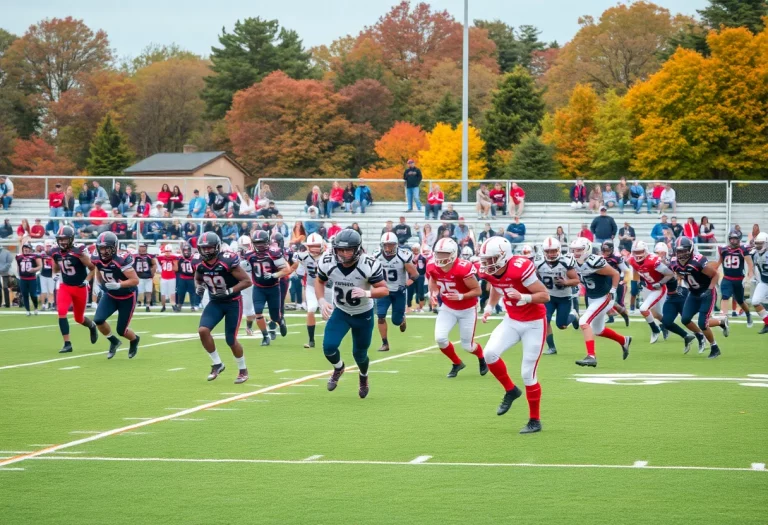 Exciting high school football game in Indianapolis