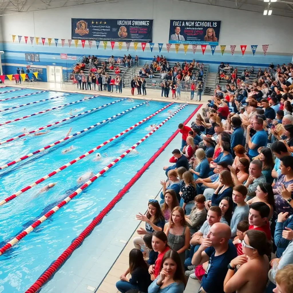High school girls swimming pool event in Jacksonville