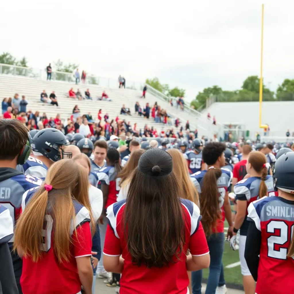 High school football teams participating in Junior Dolphins Media Day