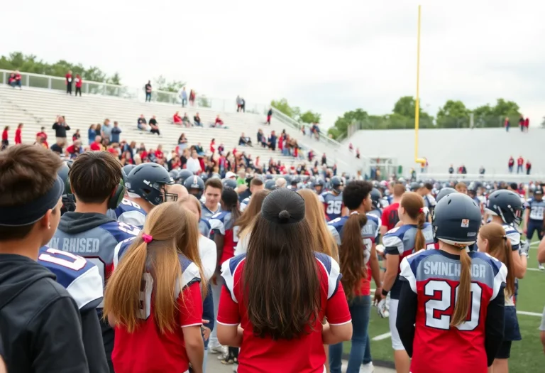 High school football teams participating in Junior Dolphins Media Day