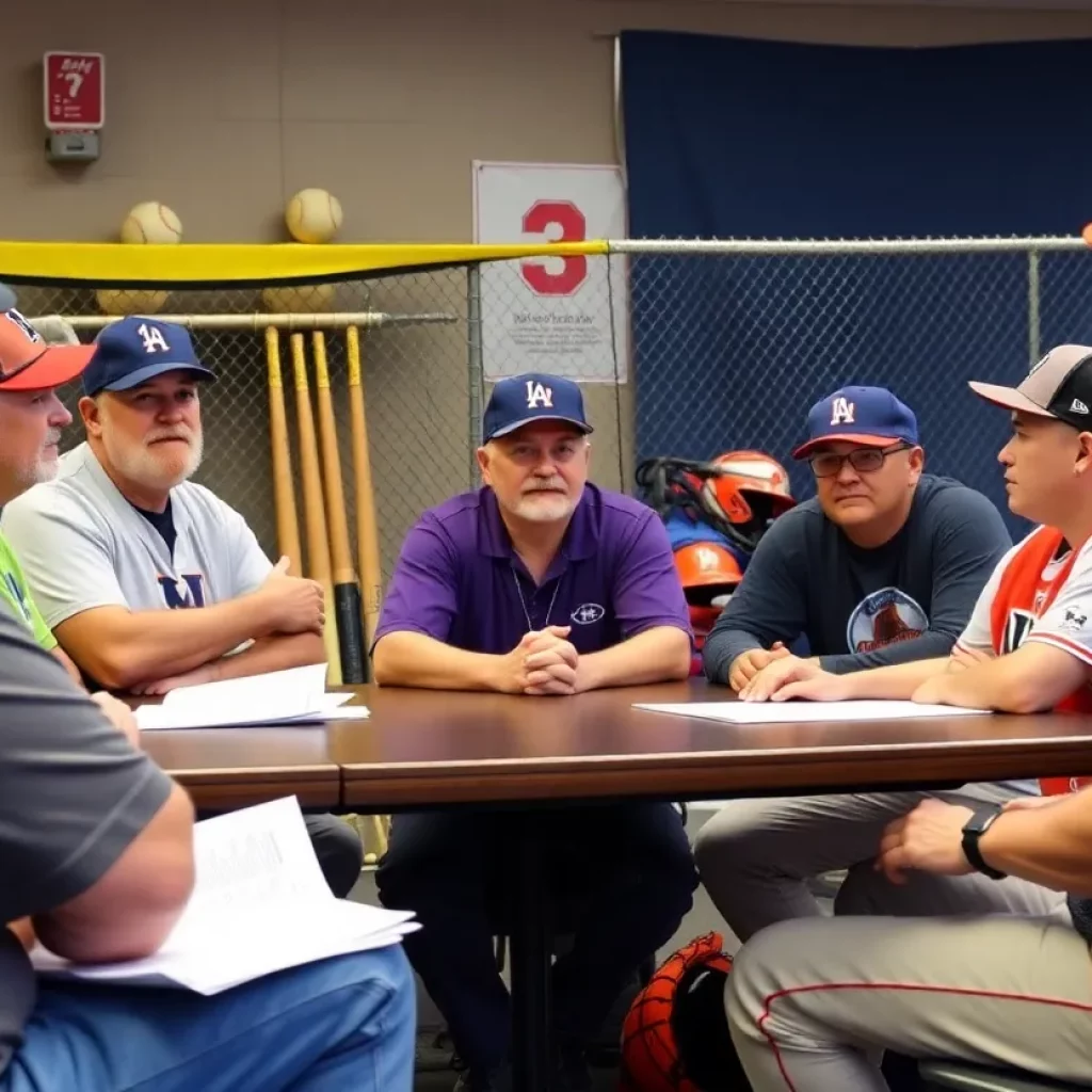 Community members gathered for the Lansing Legends Baseball Club meeting to discuss baseball revitalization