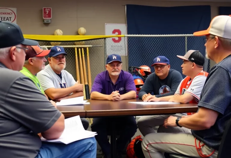 Community members gathered for the Lansing Legends Baseball Club meeting to discuss baseball revitalization