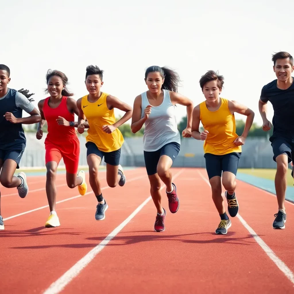 New recruits for LC State Men's Cross Country team training together