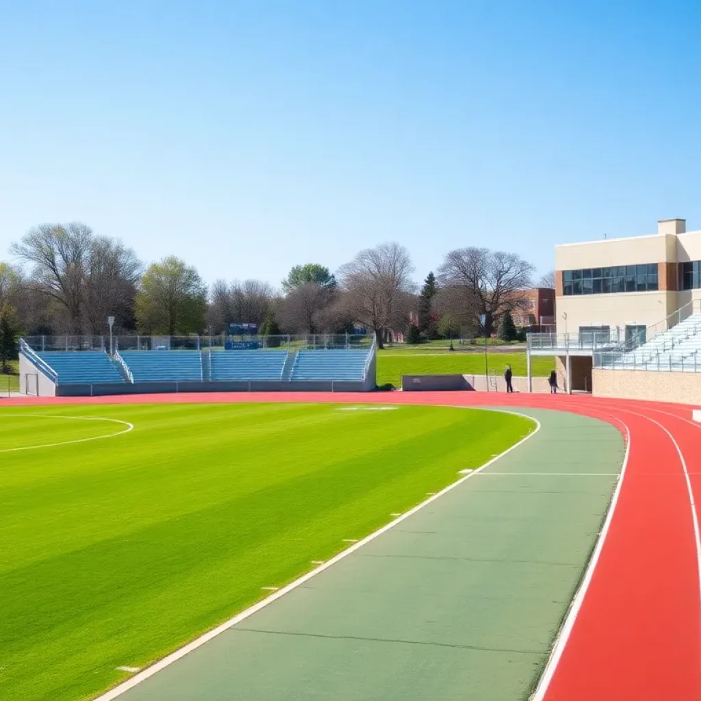 New track and field facility at Lincoln High School in Des Moines