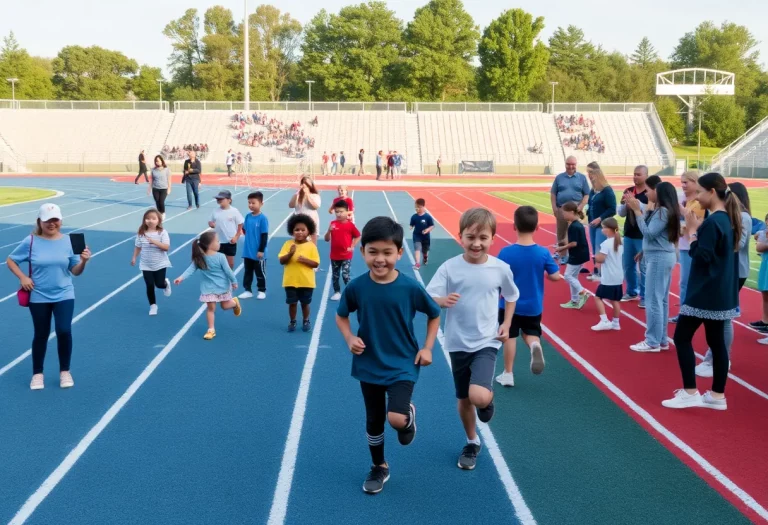 New track and field facility at Lincoln High School in Des Moines