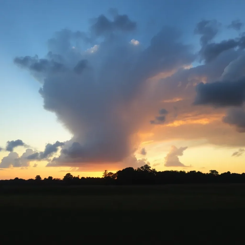 View of an empty golf course at sunrise symbolizing community concern.