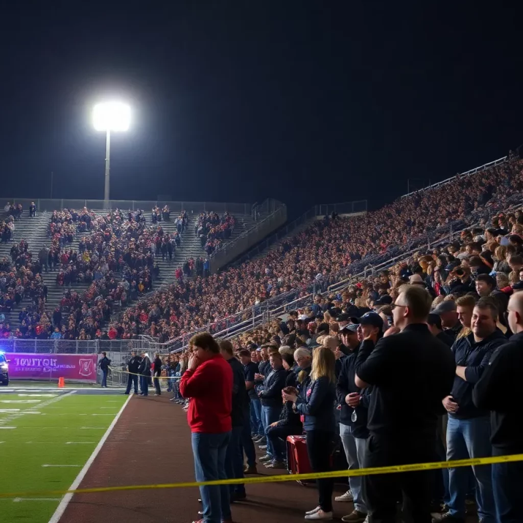 Police responding to a shooting at Mayfield High School football game