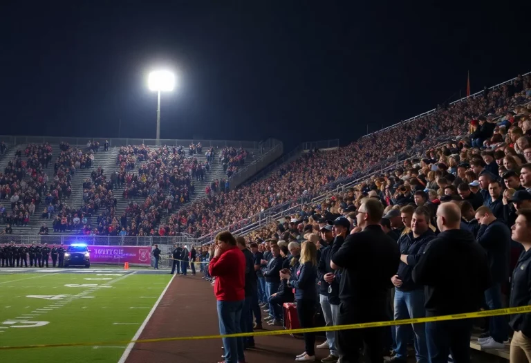 Police responding to a shooting at Mayfield High School football game