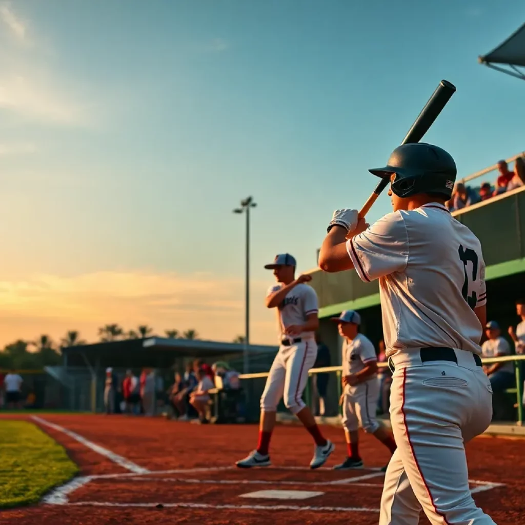 Players competing during the Montana High School All-Star Baseball Classic.