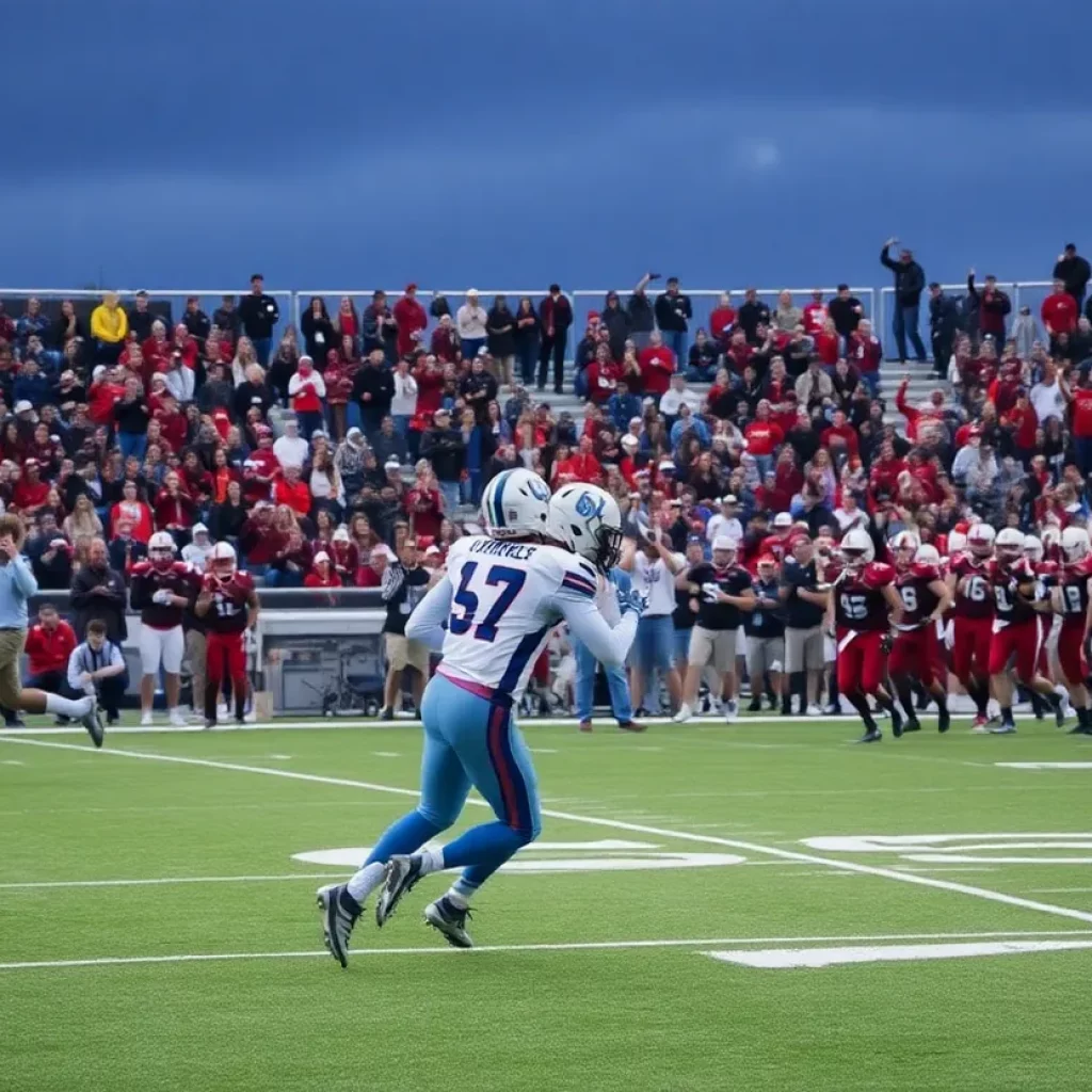 Exciting moment from a North Carolina high school football game