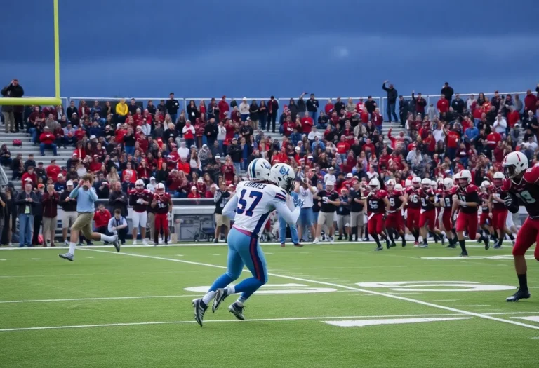 Exciting moment from a North Carolina high school football game