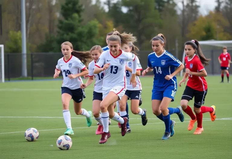 High school soccer players competing in North Carolina