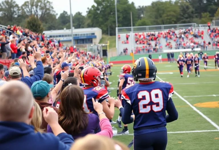 Exciting high school football game in Ohio