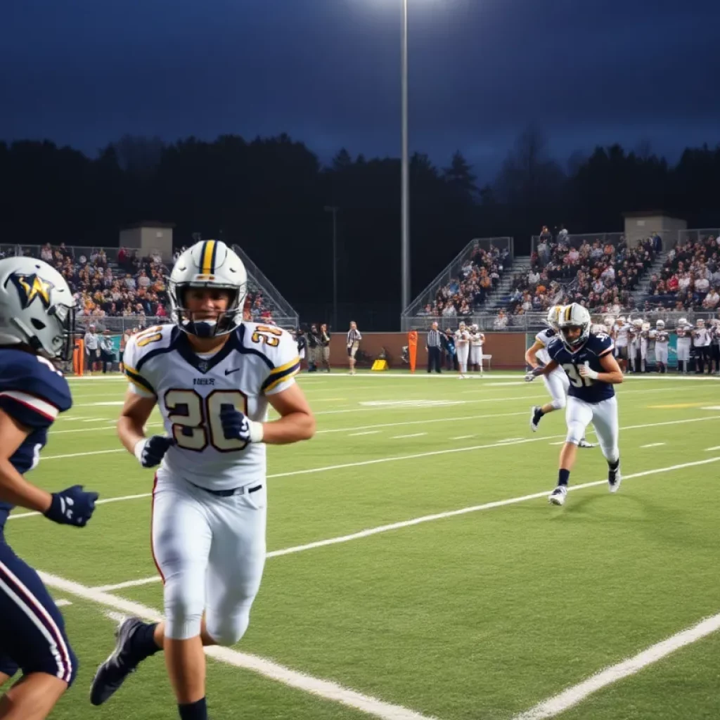An action-packed moment from an Oregon high school football game