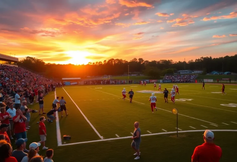 Exciting high school football game in Oregon