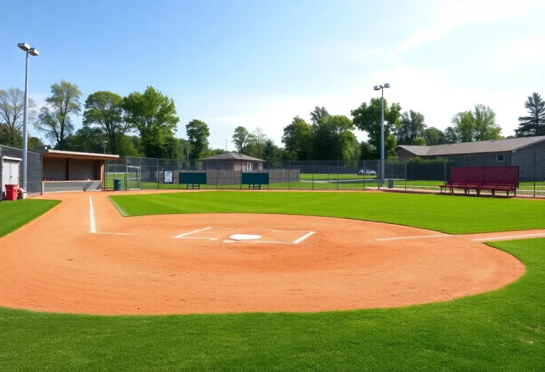 Newly renovated softball field for North Charleston High School Cougars
