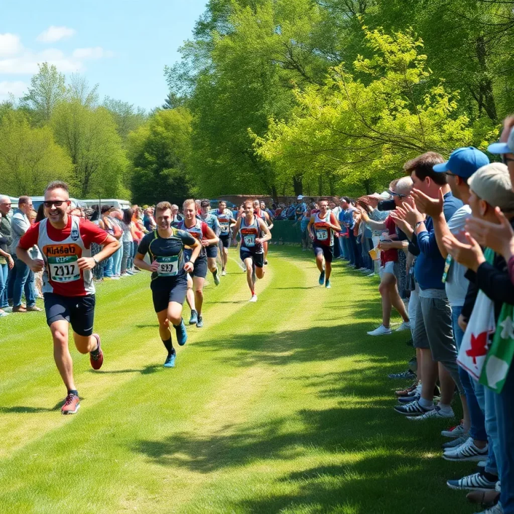 Cross country runners competing at the Richland County Championships