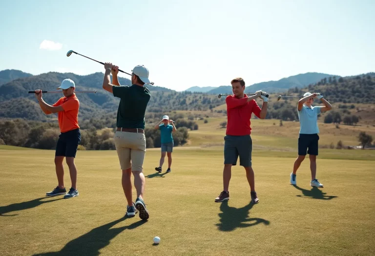 Young golfers from Salida High School practicing on the golf course