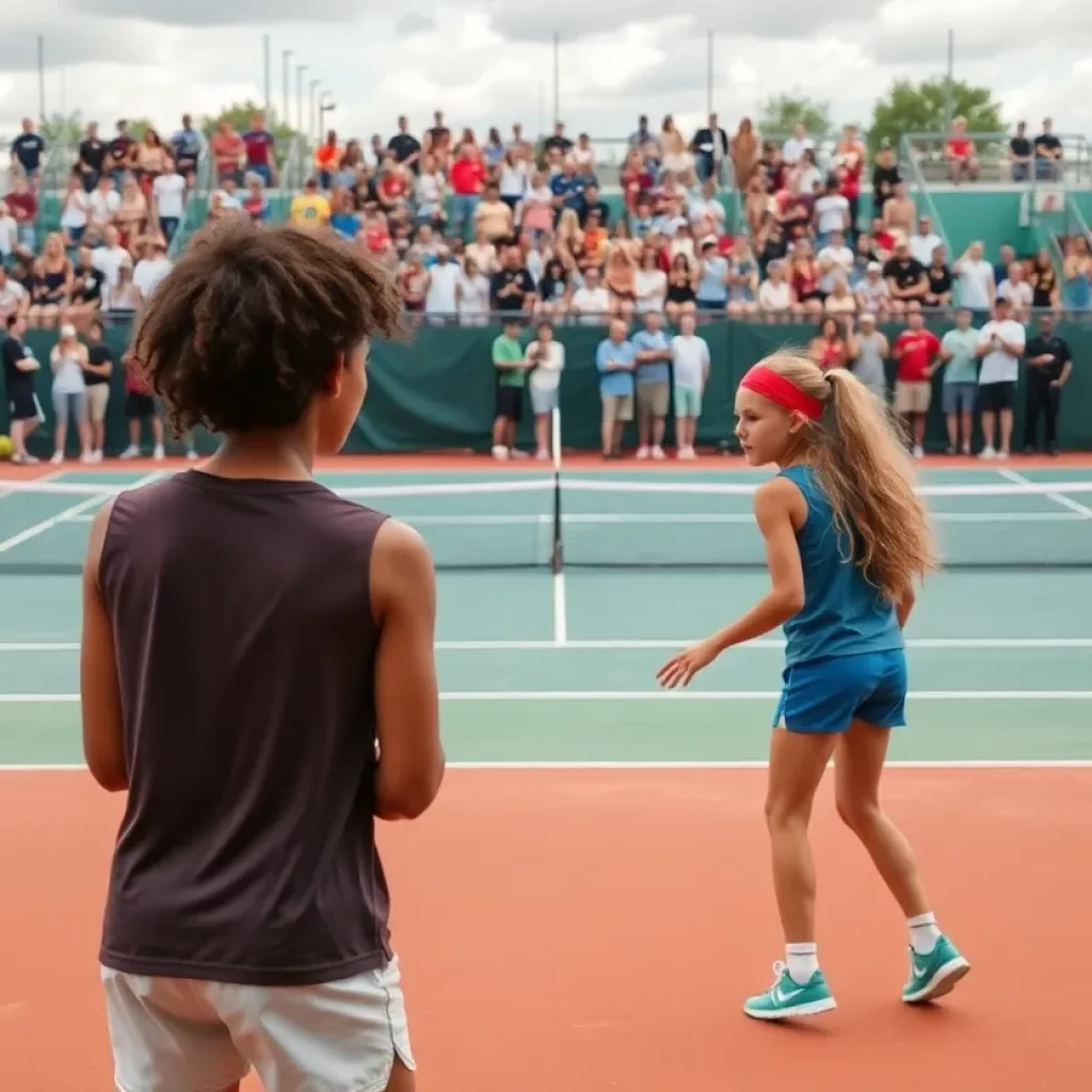 Tennis players competing at the Snohomish High School tournament