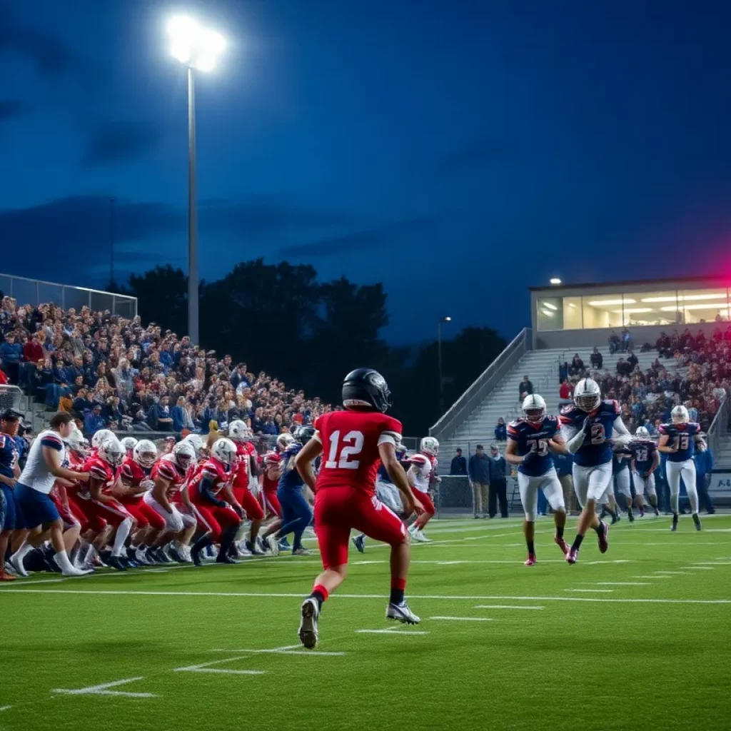 High school football game between South Oak Cliff and North Shore
