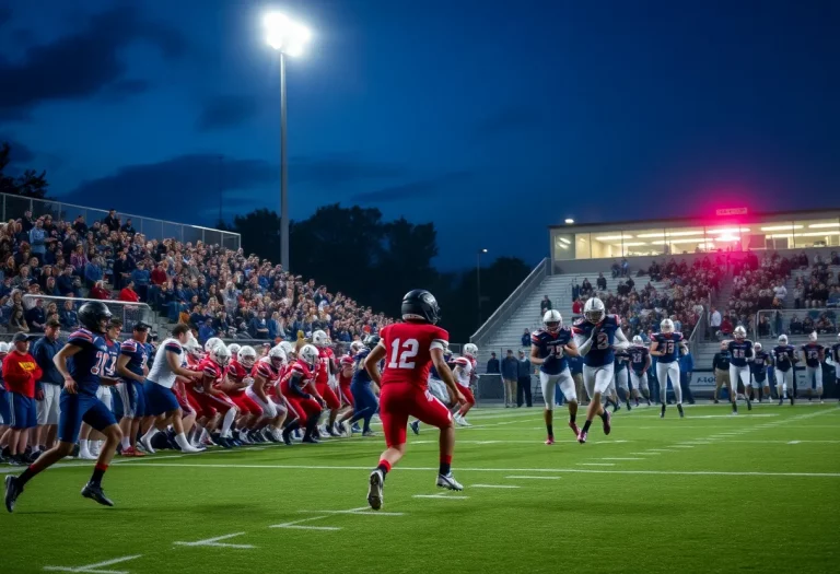 High school football game between South Oak Cliff and North Shore