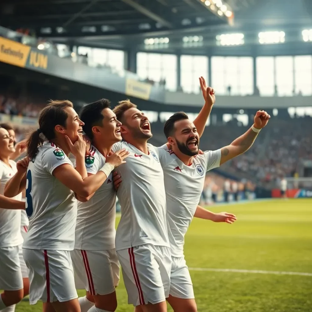 Tolland Eagles players celebrating after winning the CIAC Class M Championship.