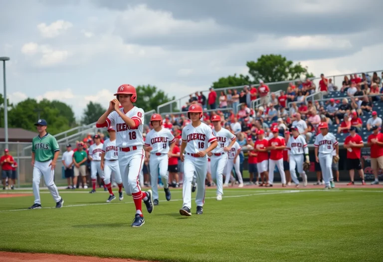 Turner Ashby High School baseball team playing a game