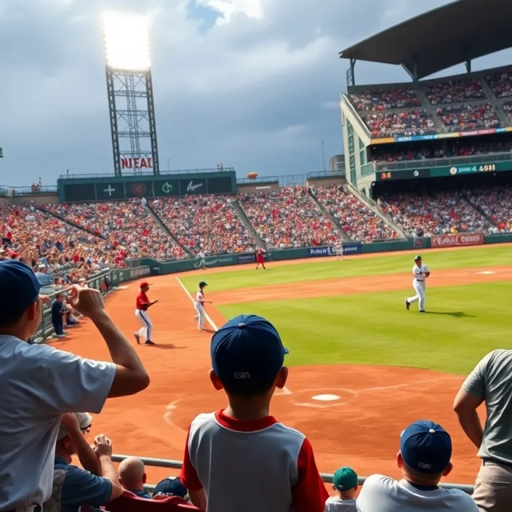 Fans enjoying a baseball game at Oriole Park in Baltimore