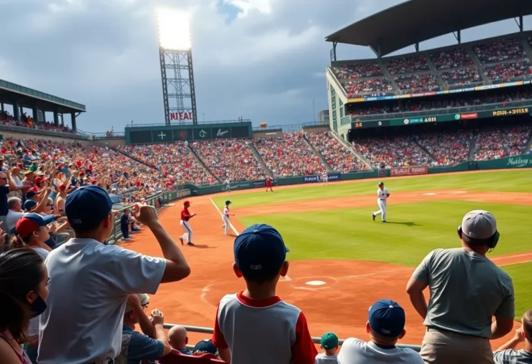 Fans enjoying a baseball game at Oriole Park in Baltimore