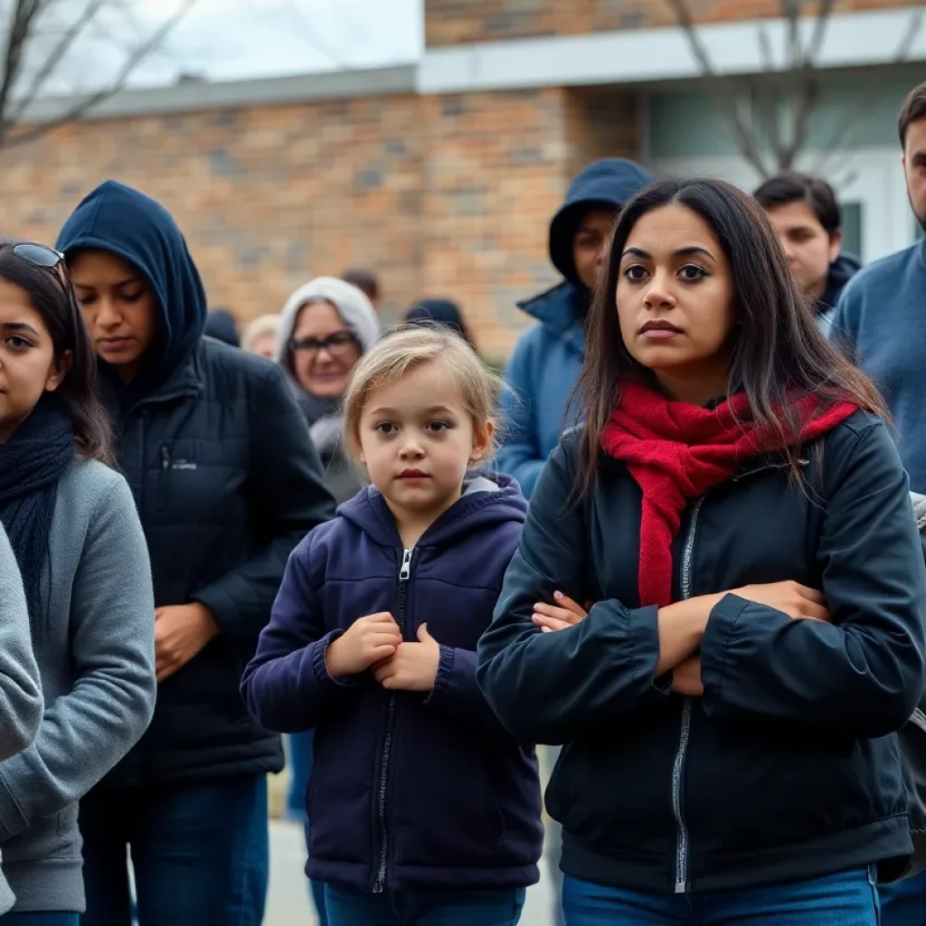 Wilmington community gathering outside school expressing concern