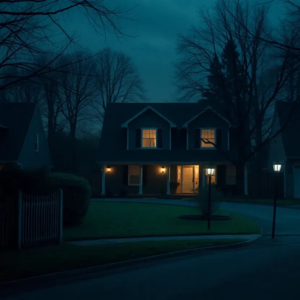 Dark suburban neighborhood illustrating unease and safety concerns