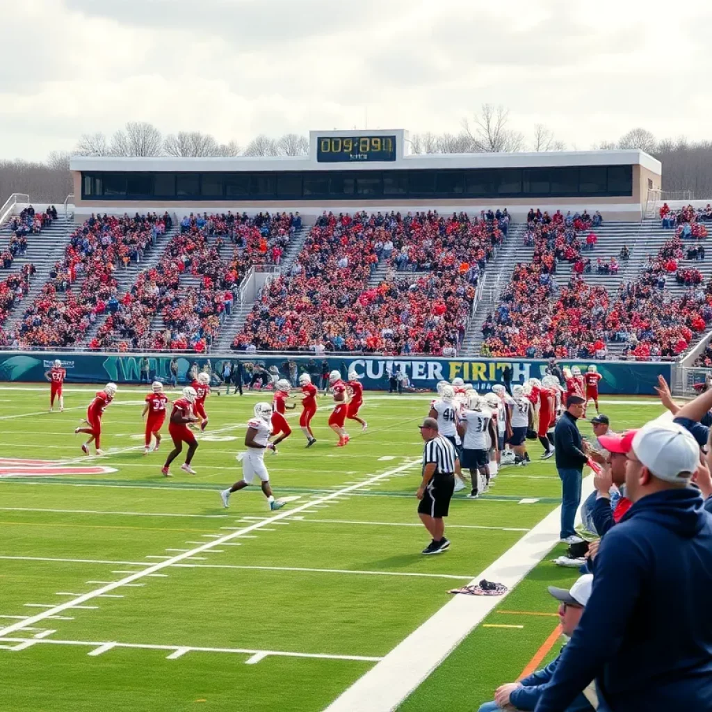 Teams training on the football field for the 2025 WPIAL season