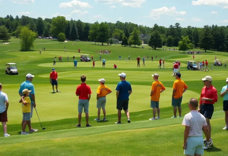 Young golfers competing at the Maddox Potter Capital City Classic