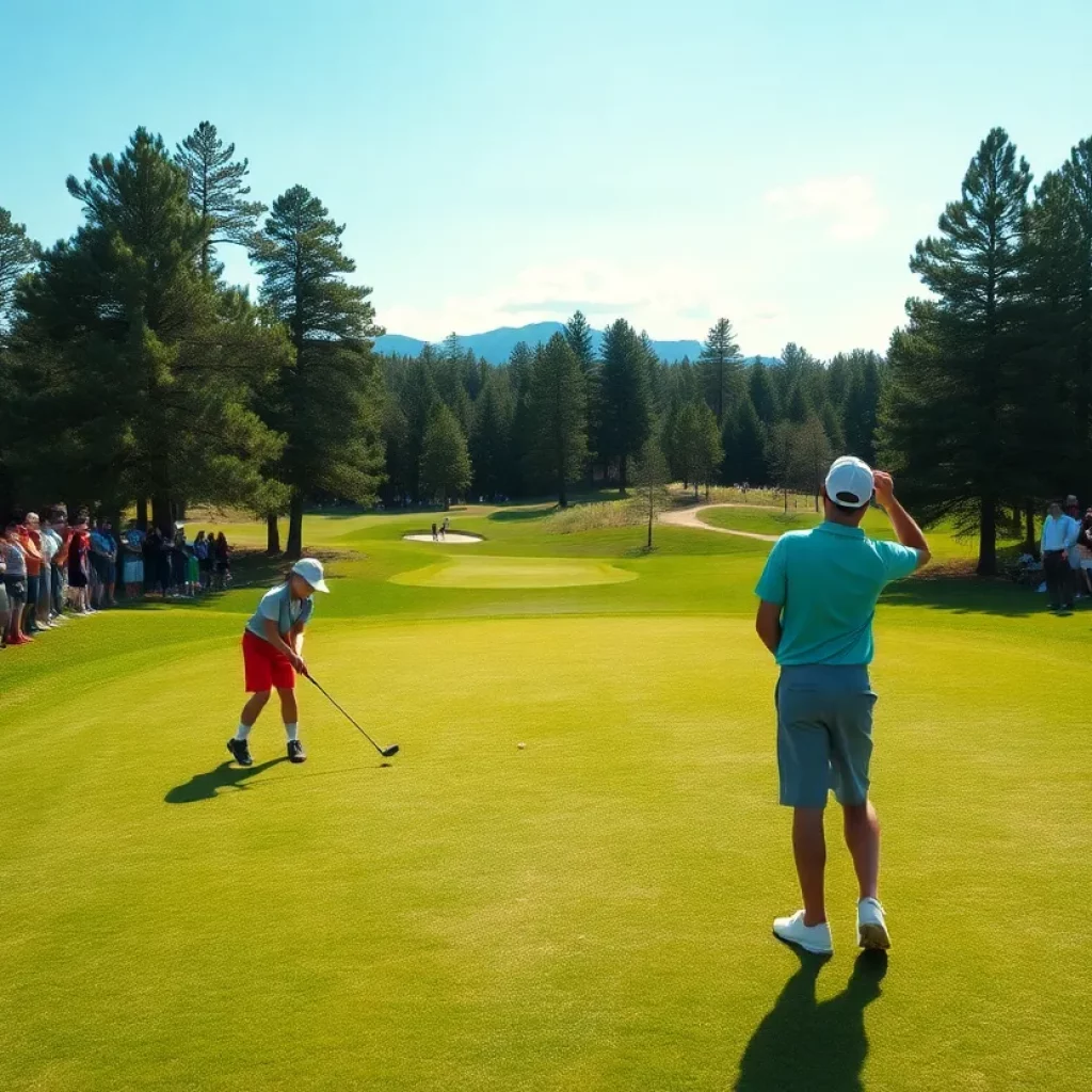 Young golfers competing at the Wyoming High School Golf Championship