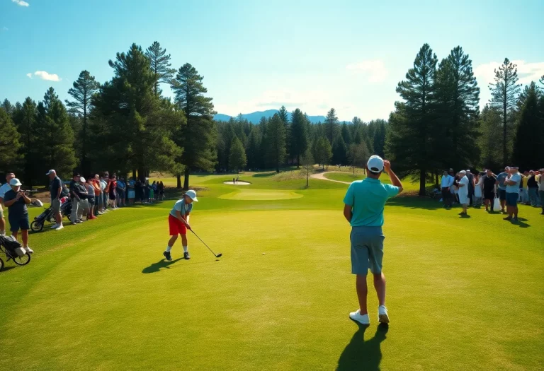 Young golfers competing at the Wyoming High School Golf Championship